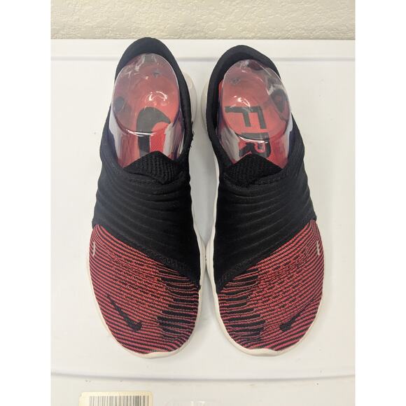 NIKE Free Rn Flyknit 3.0 Mens Aq5707-007 Size 9 Black Bright Crimson Red main image 6